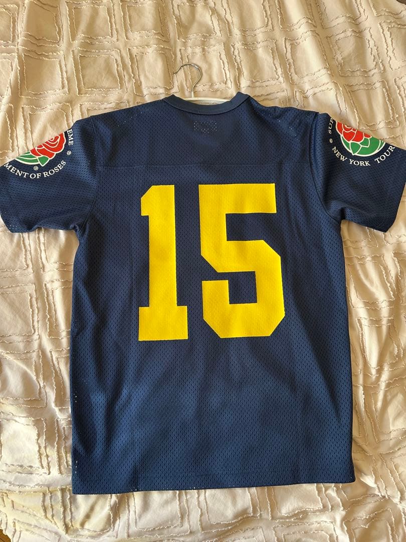 SUPREME メッシュJersey サイズs ネイビー　yellow