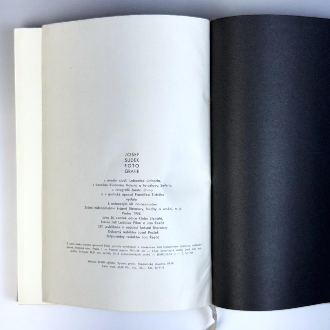 Josef Sudek ヨゼフ・スデク 写真集 1956 FOTOGRAFIE