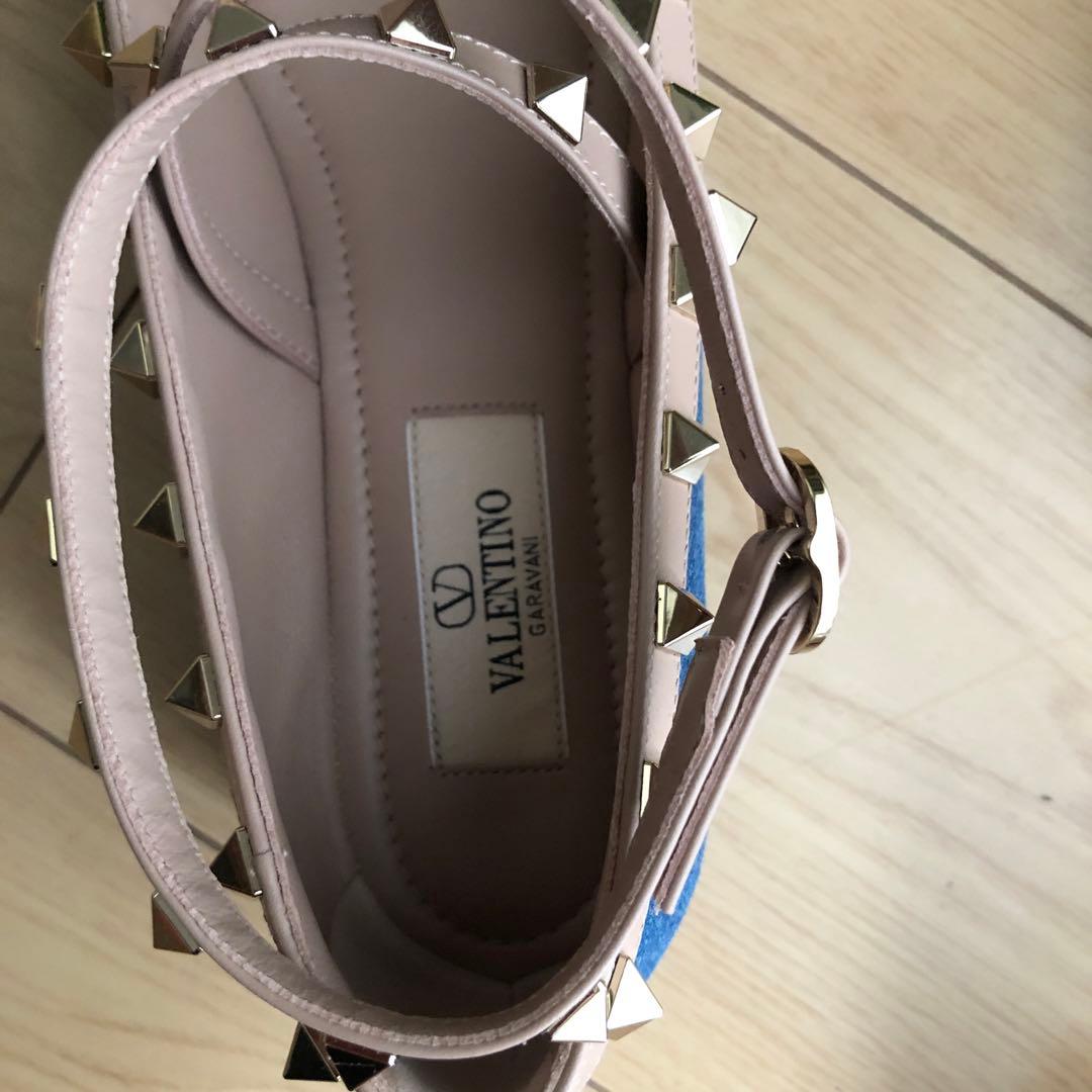 極美品ヴァレンティノ　ロックスタッズバレリーナ　フラットシューズ　バレーシューズ