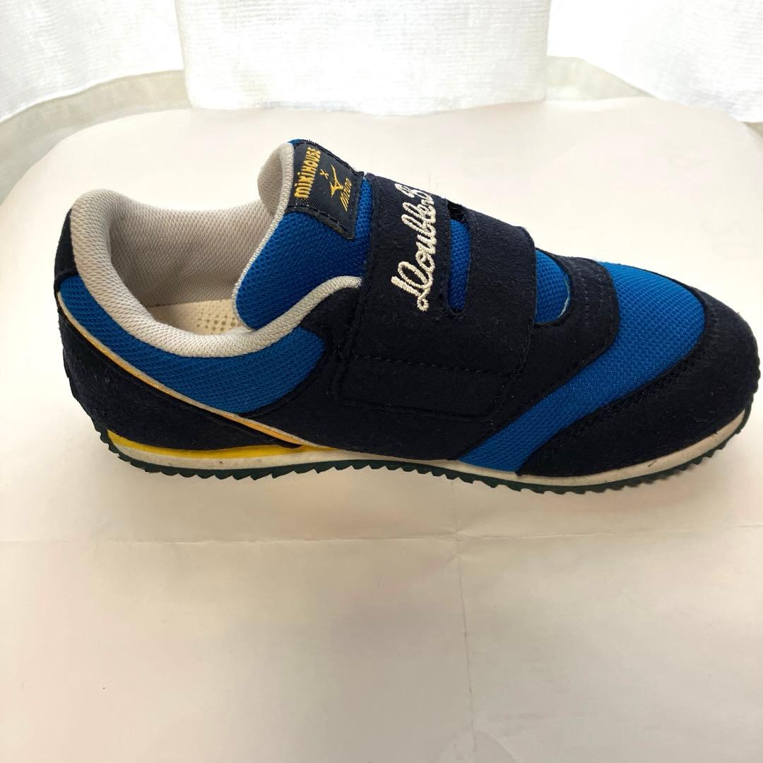 ミキハウス× ミズノDoubleB キッズスニーカー 19cm ブルー