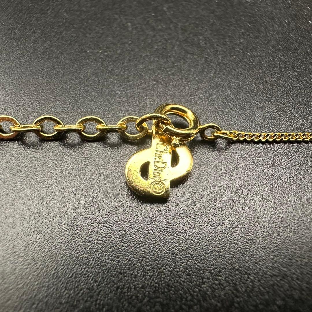極美品✨　Dior　ネックレス　CD ロゴ　ラインストーン　希少　刻印　1586