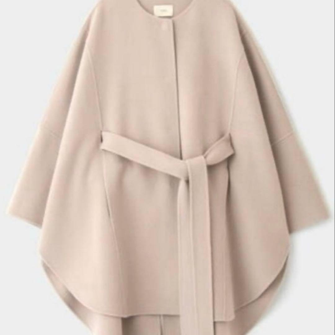 ルフィル le phil ウールリバーコート　ポンチョ　ベージュ