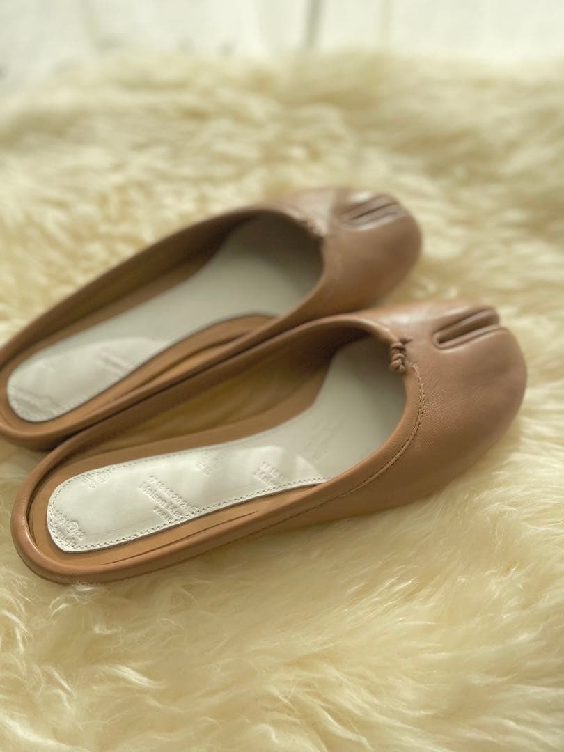 マルジェラ　Tabi ミュール　フラットシューズ　37 即納　カーフレザー