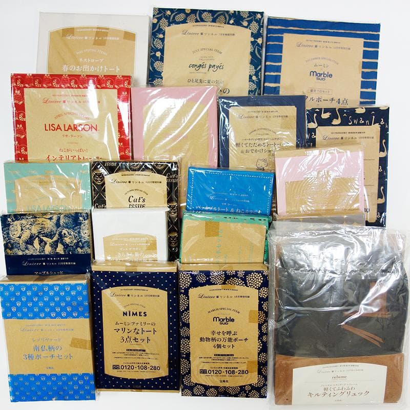 雑誌リンネル付録 19点セット 新品未使用未開封 大量まとめ売り リサラーソン等