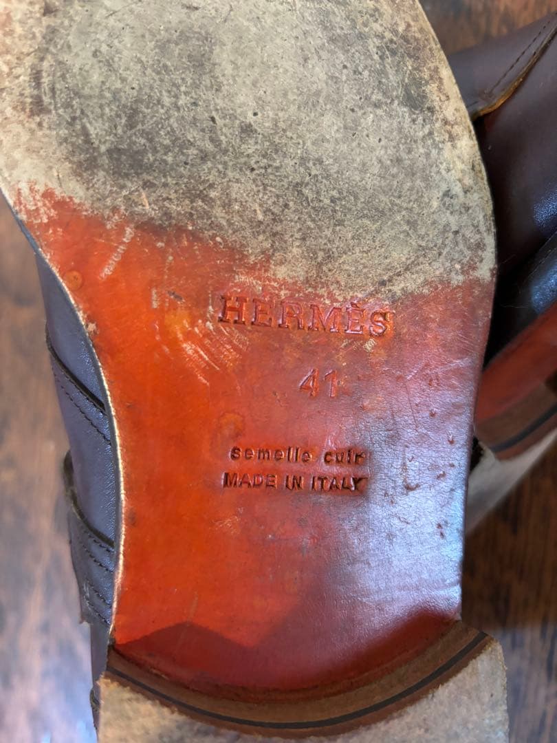 HERMES エルメス、クロスストラップブーツ