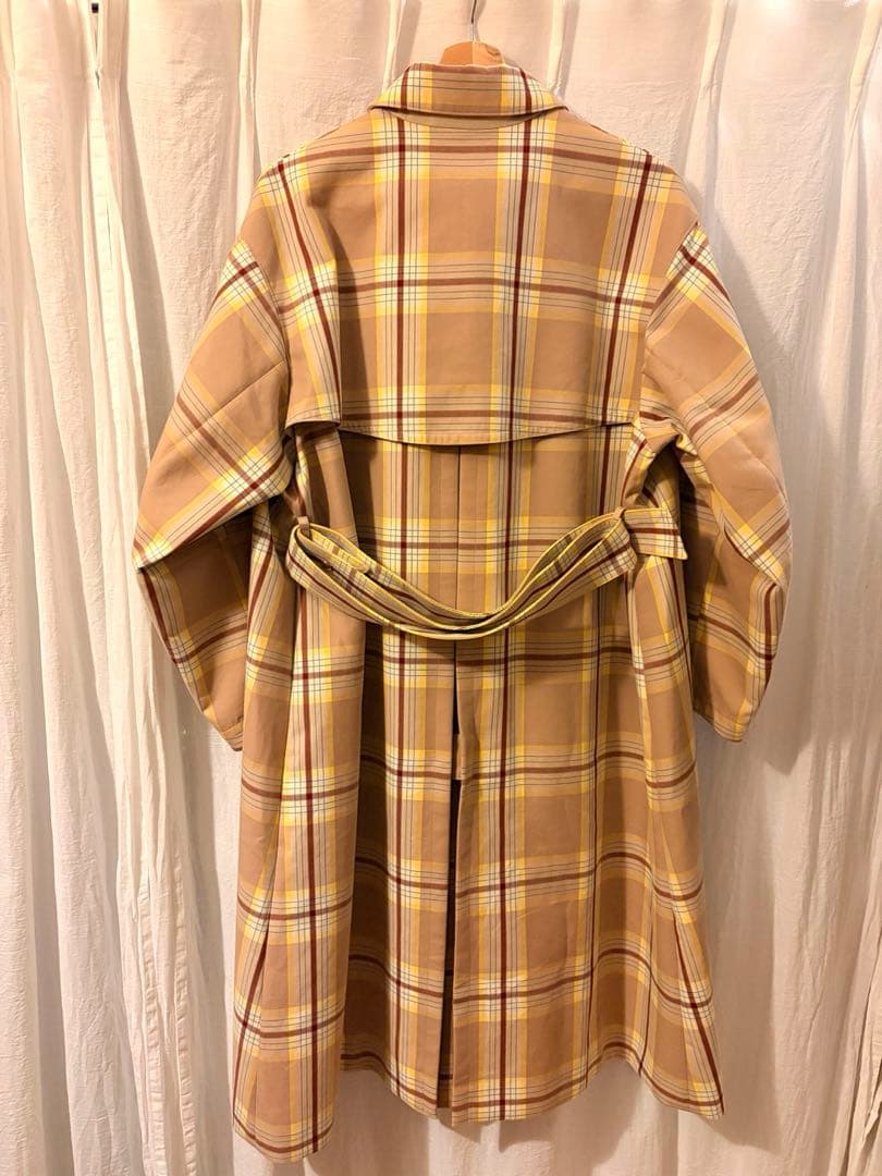 【Drawer】新品未使用チェックトレンチコート/36サイズ
