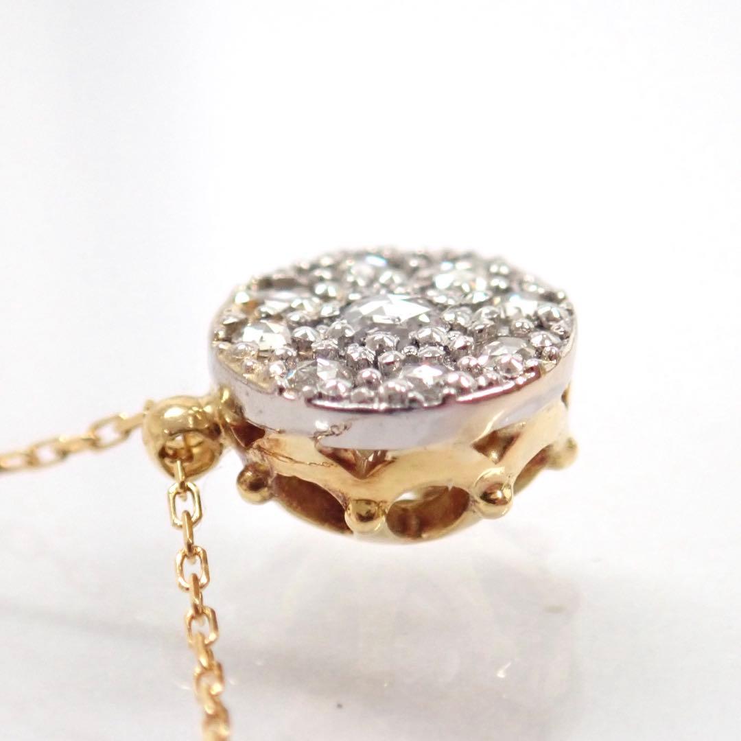 セイレーンアズーロ ローズカットダイヤ ペンダントネックレス