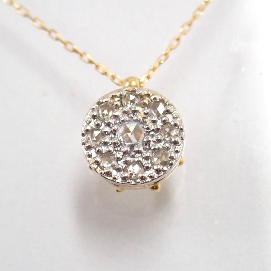 セイレーンアズーロ ローズカットダイヤ ペンダントネックレス