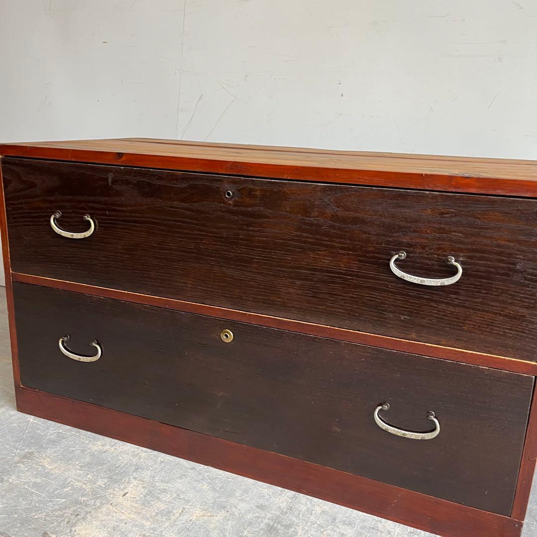 アンティーク チェスト 箪笥 ローボード テレビ台 無垢材 昭和レトロ z535