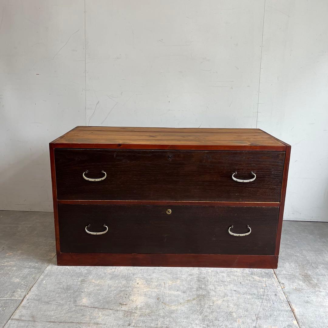 アンティーク チェスト 箪笥 ローボード テレビ台 無垢材 昭和レトロ z535