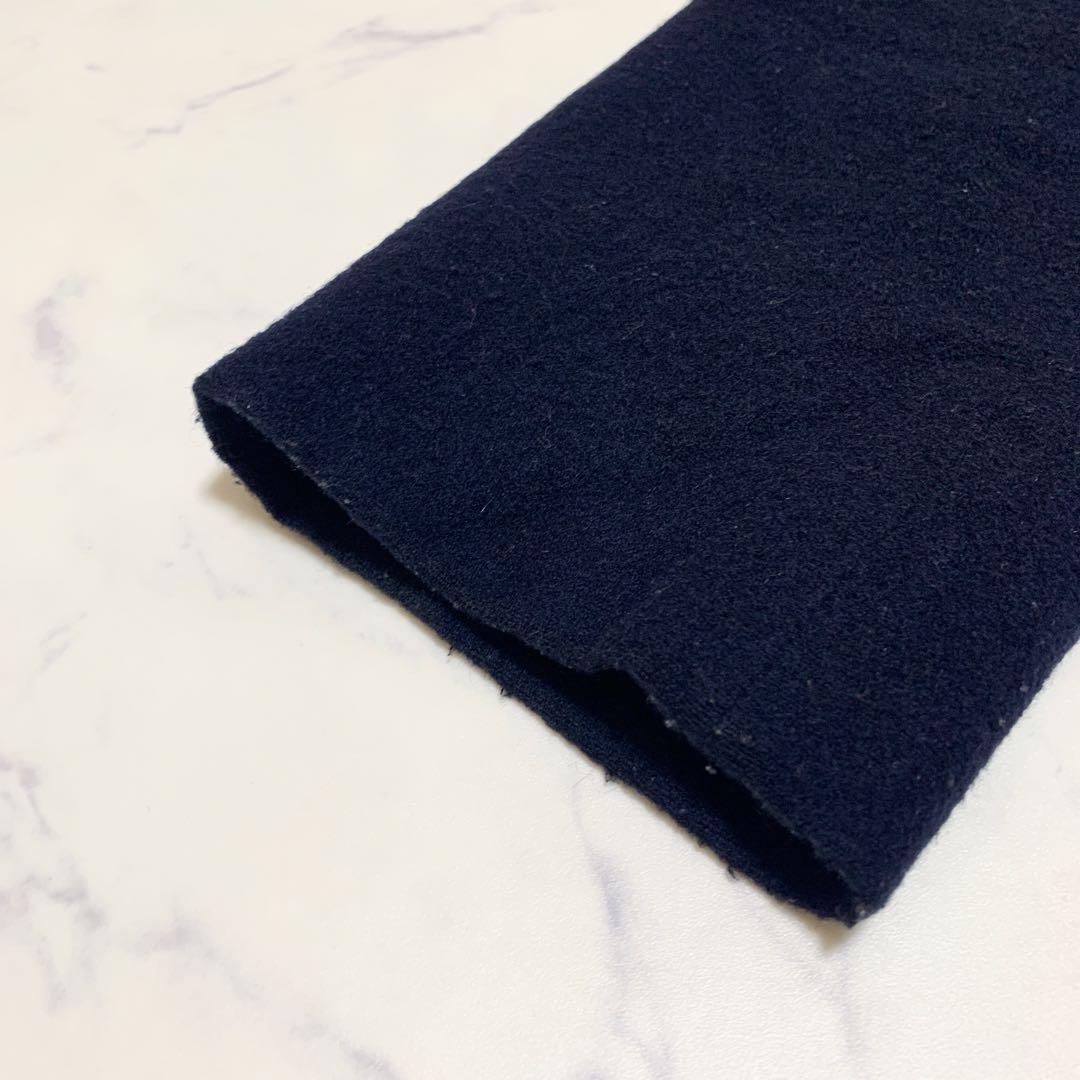 【カシミヤ　特大4L!】フルールバイミントブリーズ　チェスターコート　ネイビー