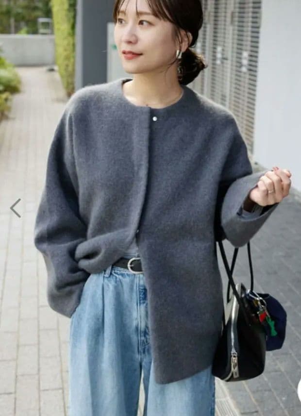 Rina✽ジャーナルスタンダード✽ダブルフェイスコクーンカーディガン