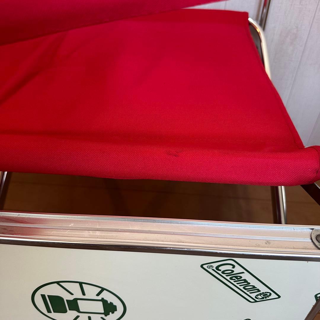 Coleman(コールマン)ニューキャプテンチェア サイドテーブル付 レッド