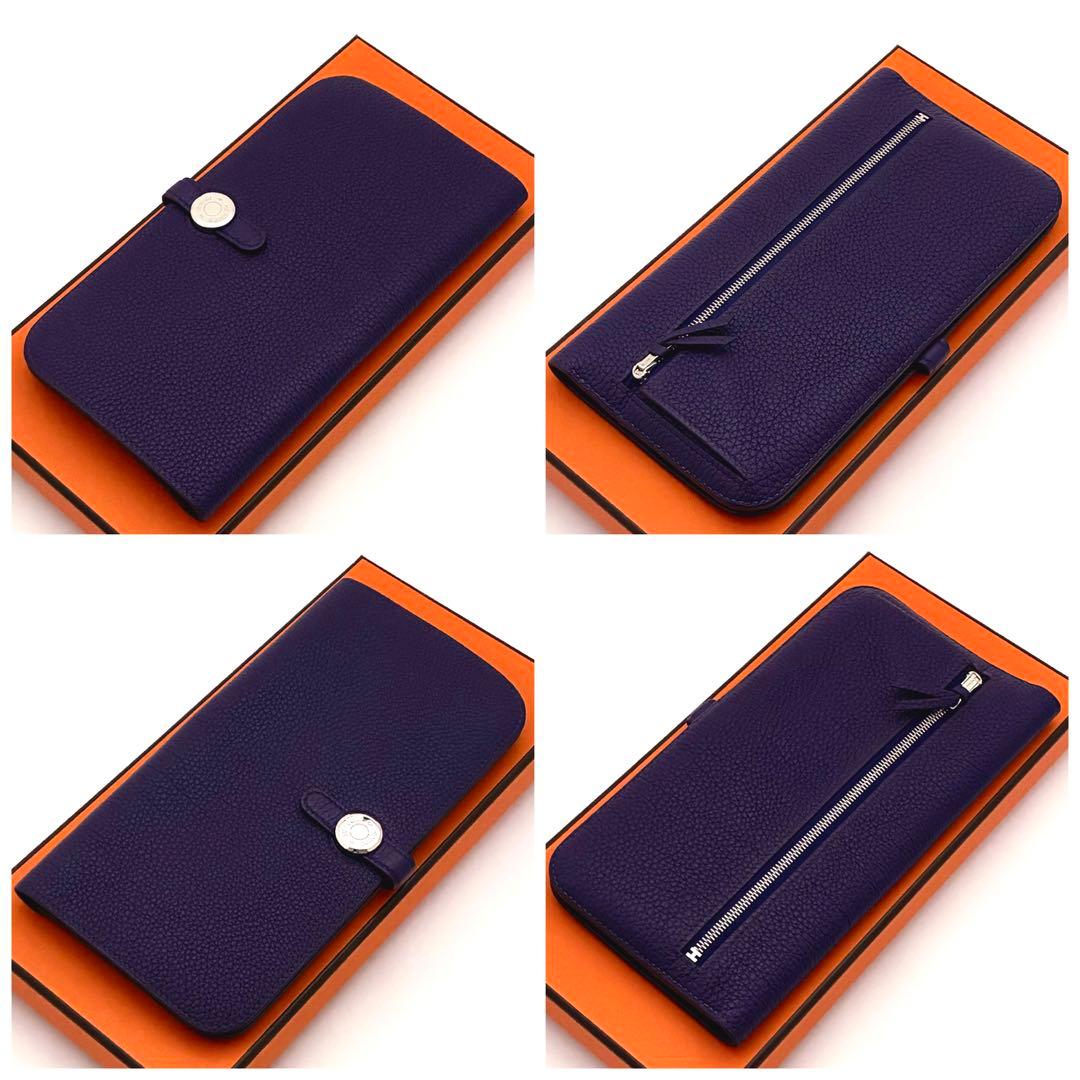 【大人気モデル】赤字価格の為お値下げ不可⚠️エルメス♦︎ドゴン♦︎ロング♦︎パープル♦︎