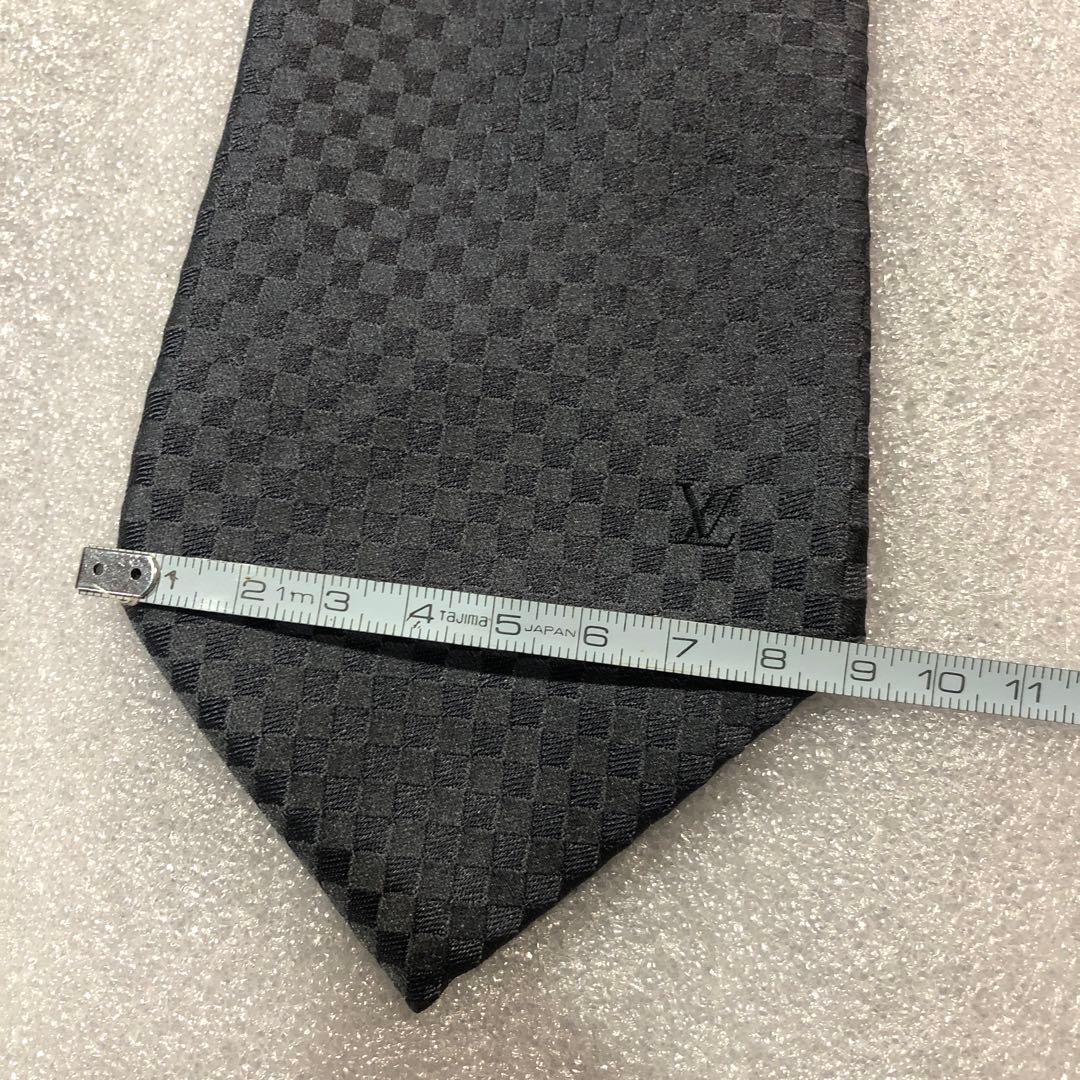 LOUIS VUITTON ダークグレー チェックネクタイ