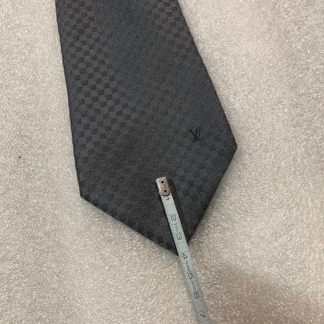 LOUIS VUITTON ダークグレー チェックネクタイ