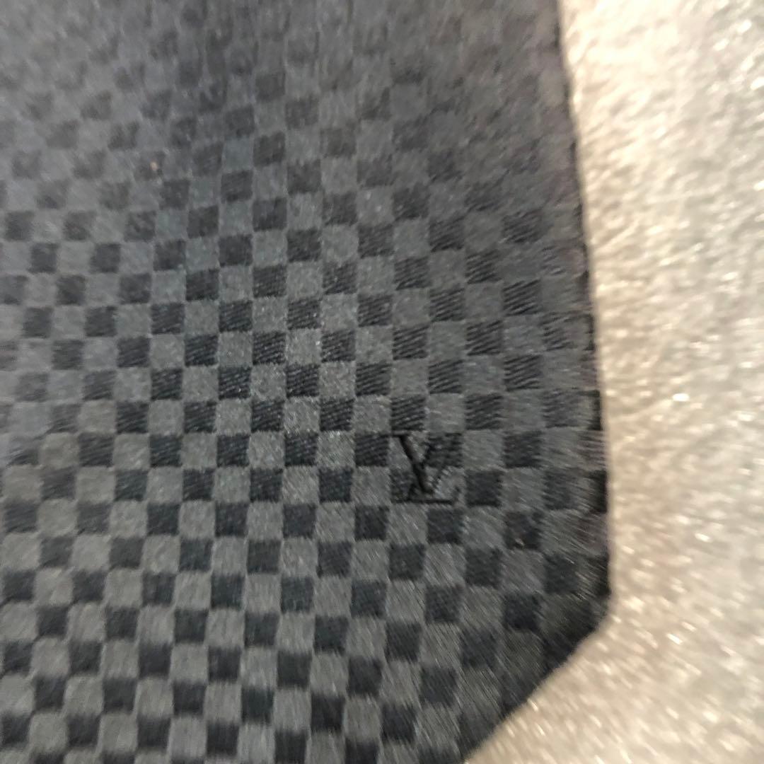 LOUIS VUITTON ダークグレー チェックネクタイ