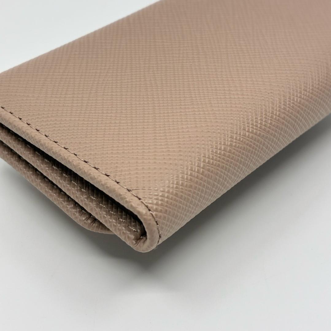 PRADA プラダ サフィアーノ 6連キーケース ピンクベージュ A1343A5