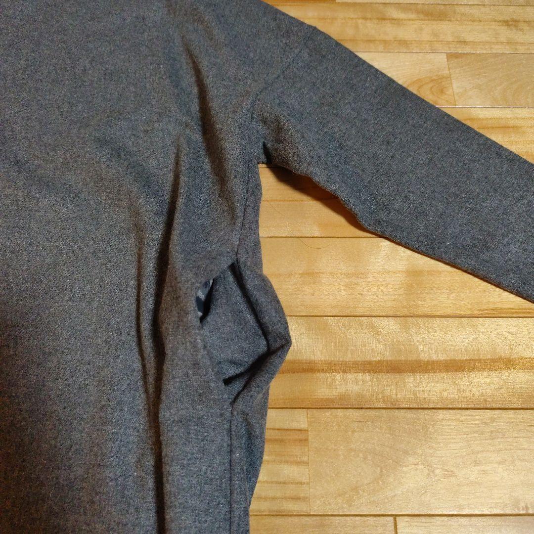 ミズイロインド　ウール混ボックスワンピース　ロング　コクーン　スキッパーカラー