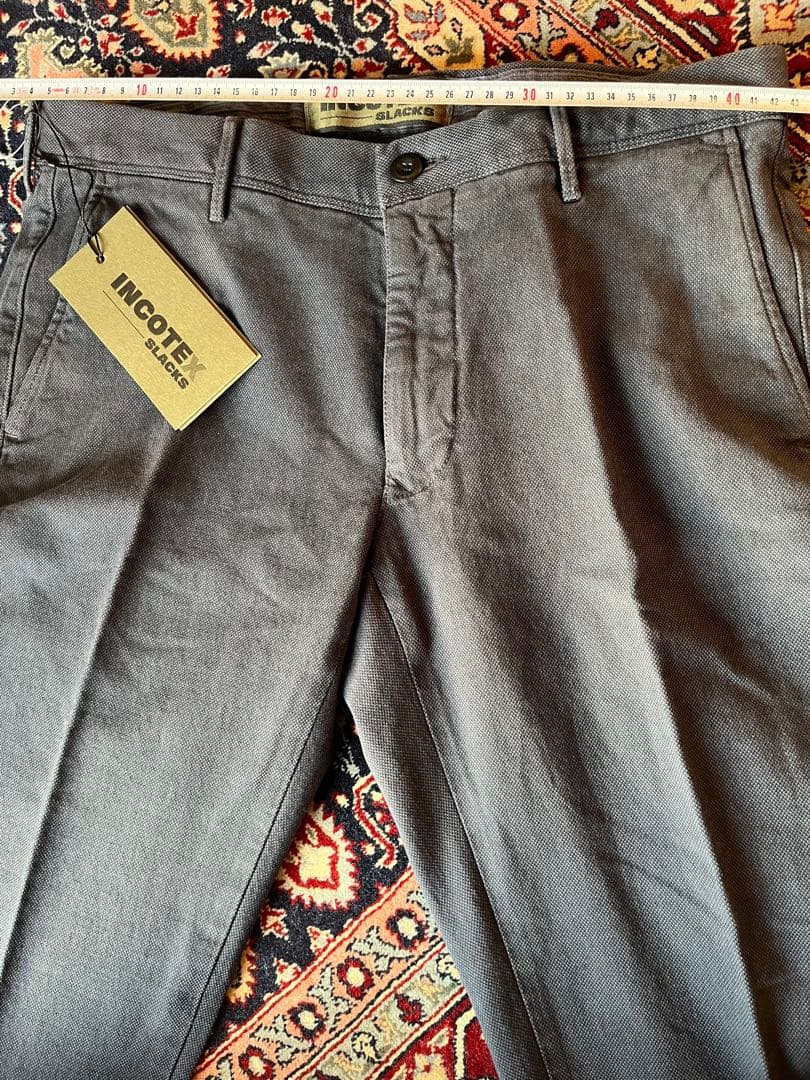 新品/INCOTEX（インコテックス）SLIM ストレッチパンツ/33/ネイビー