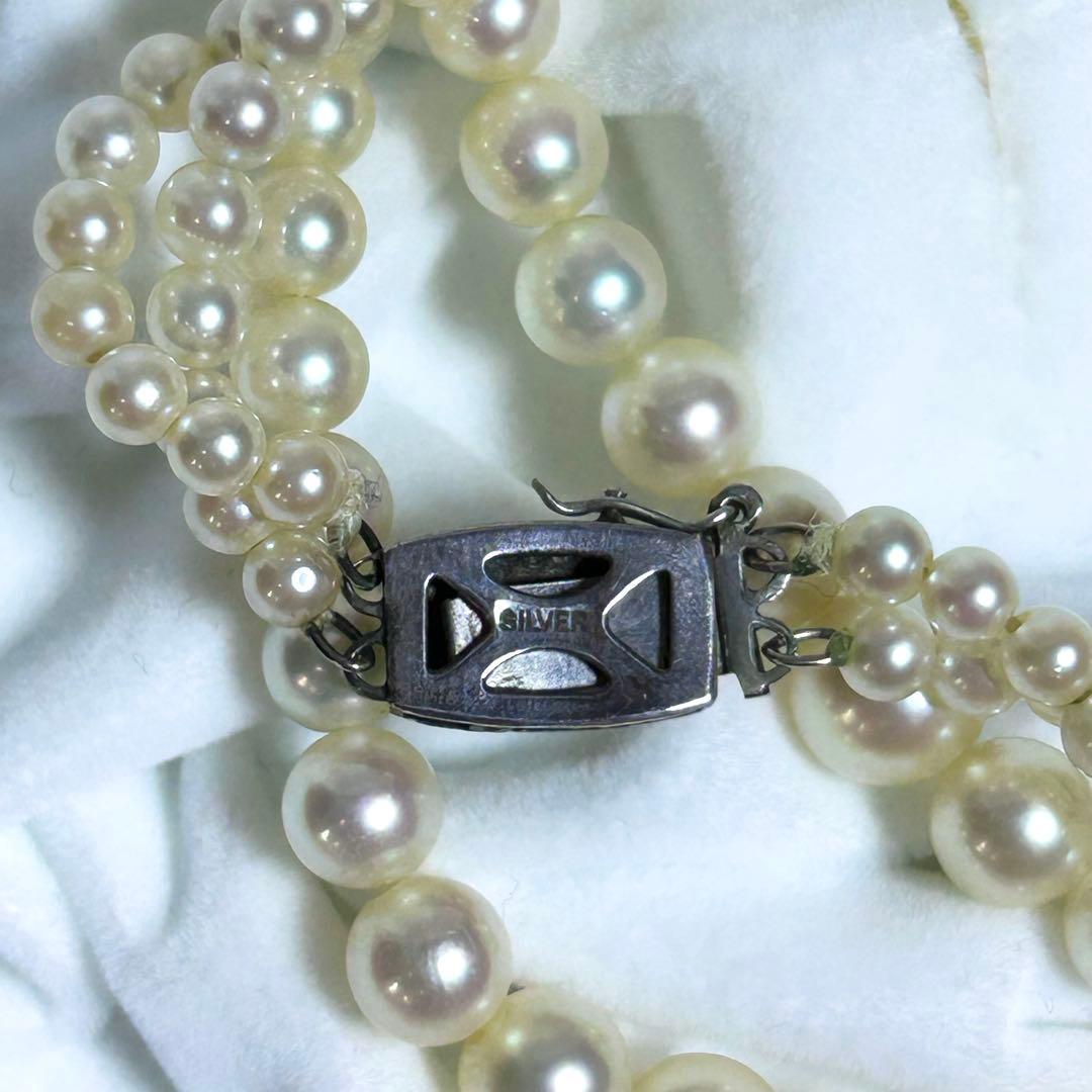 【高島屋✨美品】 あこや真珠 ネックレス グラデーション 2連 ベビーパール