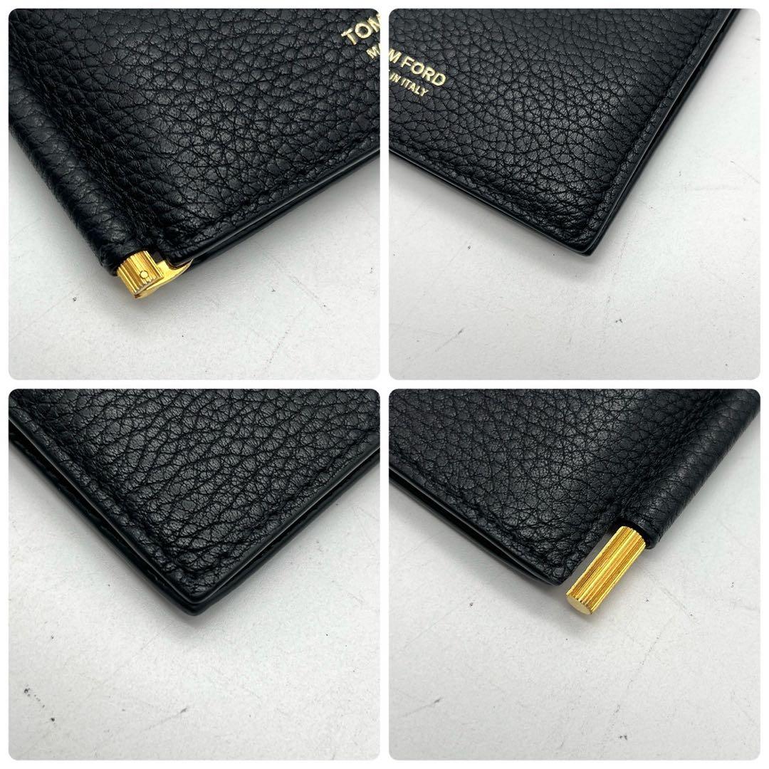 ⭐️極美品⭐️　トムフォード　マネークリップ　二つ折り財布　ブラック　レザー