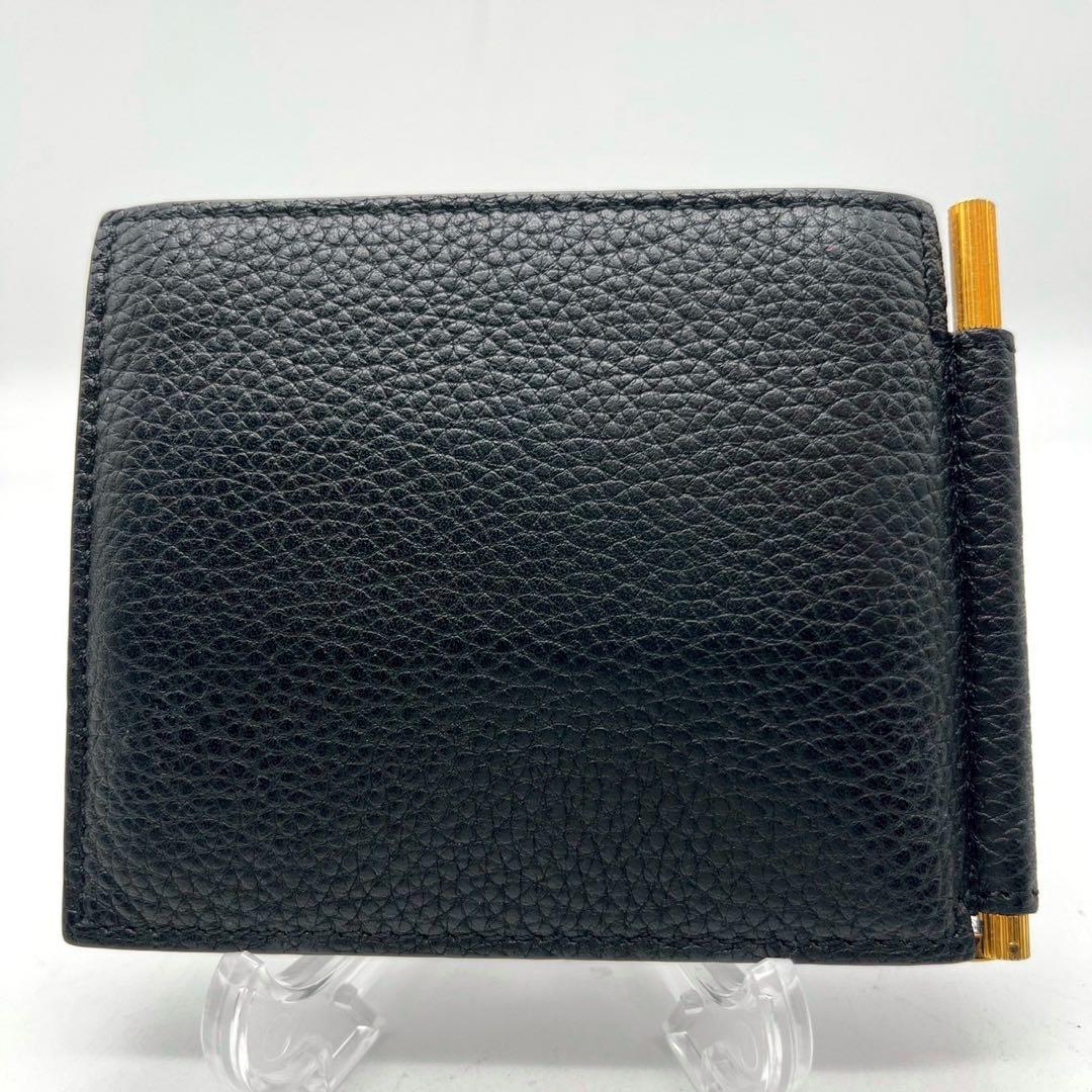 ⭐️極美品⭐️　トムフォード　マネークリップ　二つ折り財布　ブラック　レザー