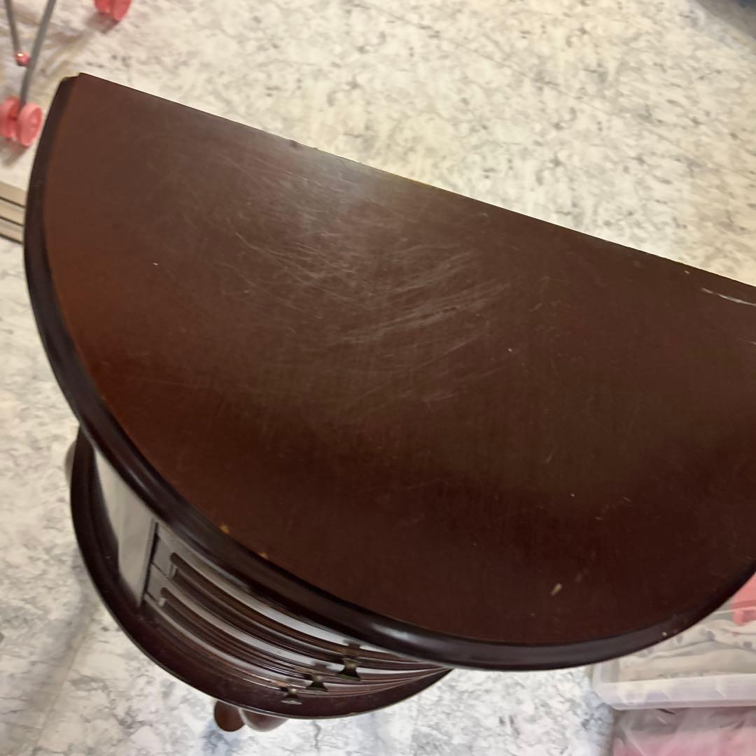 アンティーク　ジュエリーチェスト 4段 猫足　3本足　天然木