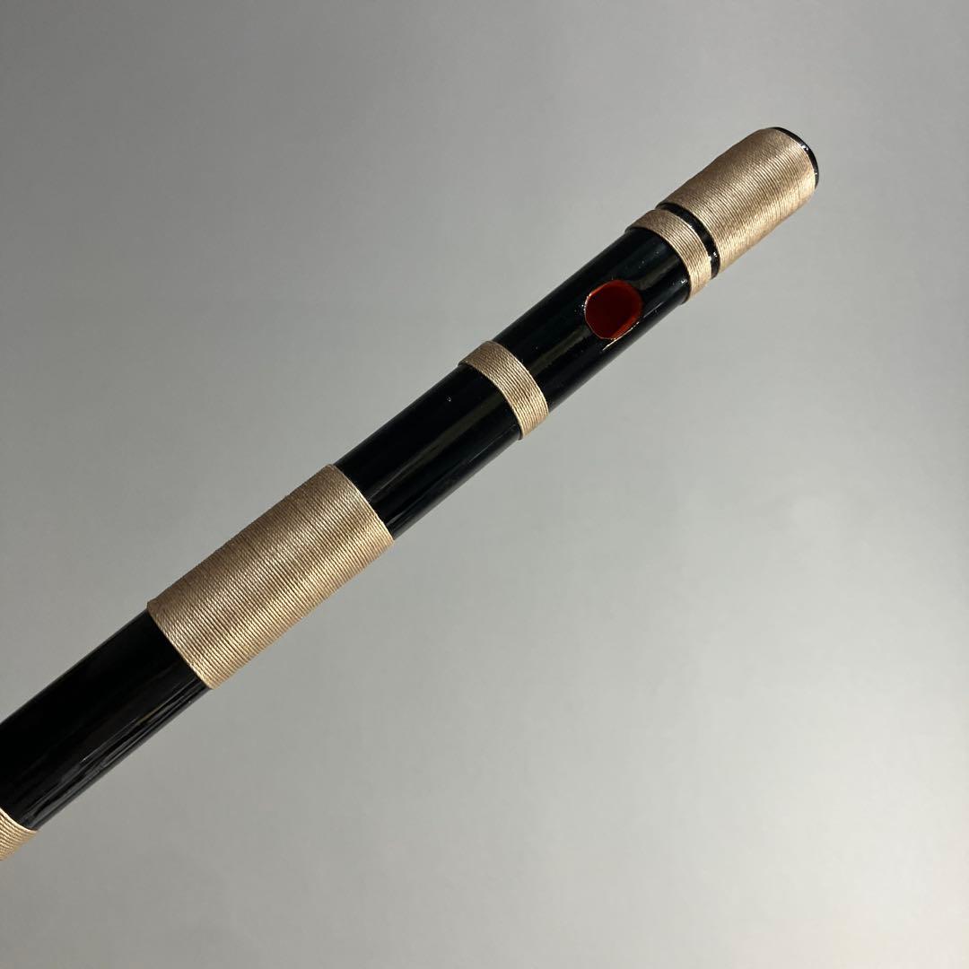 篠笛三本調子 CMR3-60 Ｇ管　唄物　ドレミ調　半重糸巻 黒塗　西洋音階