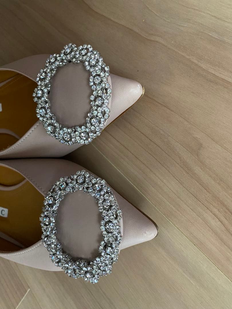 PIPPI CHIC ビジューモチーフ フラットシューズ ピンク