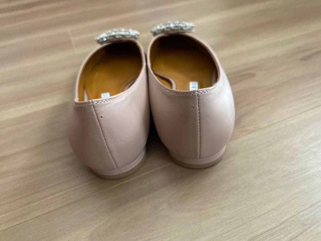 PIPPI CHIC ビジューモチーフ フラットシューズ ピンク