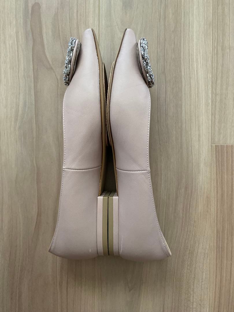 PIPPI CHIC ビジューモチーフ フラットシューズ ピンク