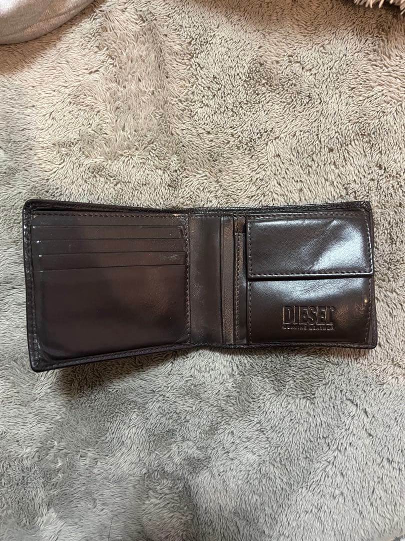 DIESEL ダークブラウン 二つ折り財布