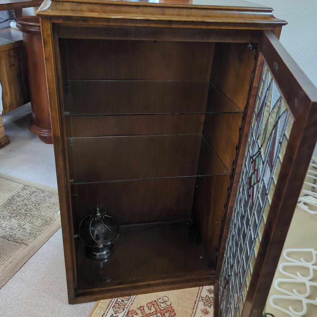 アールヌーボー ステンドグラスキャビネット