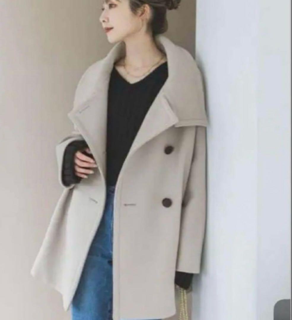 NOBLEスタンドカラーオーバーコート　イエナ　新品未使用