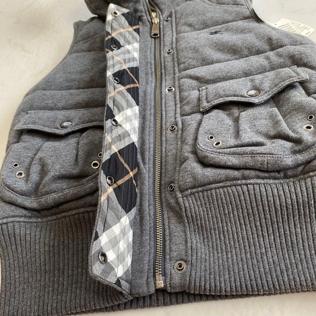 新品タグ付き★BURBERRY ダウンベスト フード ノバチェック ロゴ刺繡38