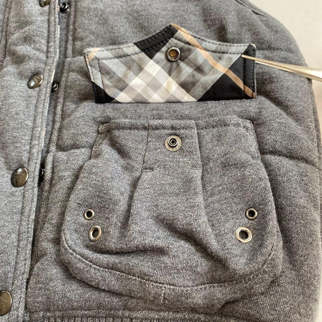 新品タグ付き★BURBERRY ダウンベスト フード ノバチェック ロゴ刺繡38