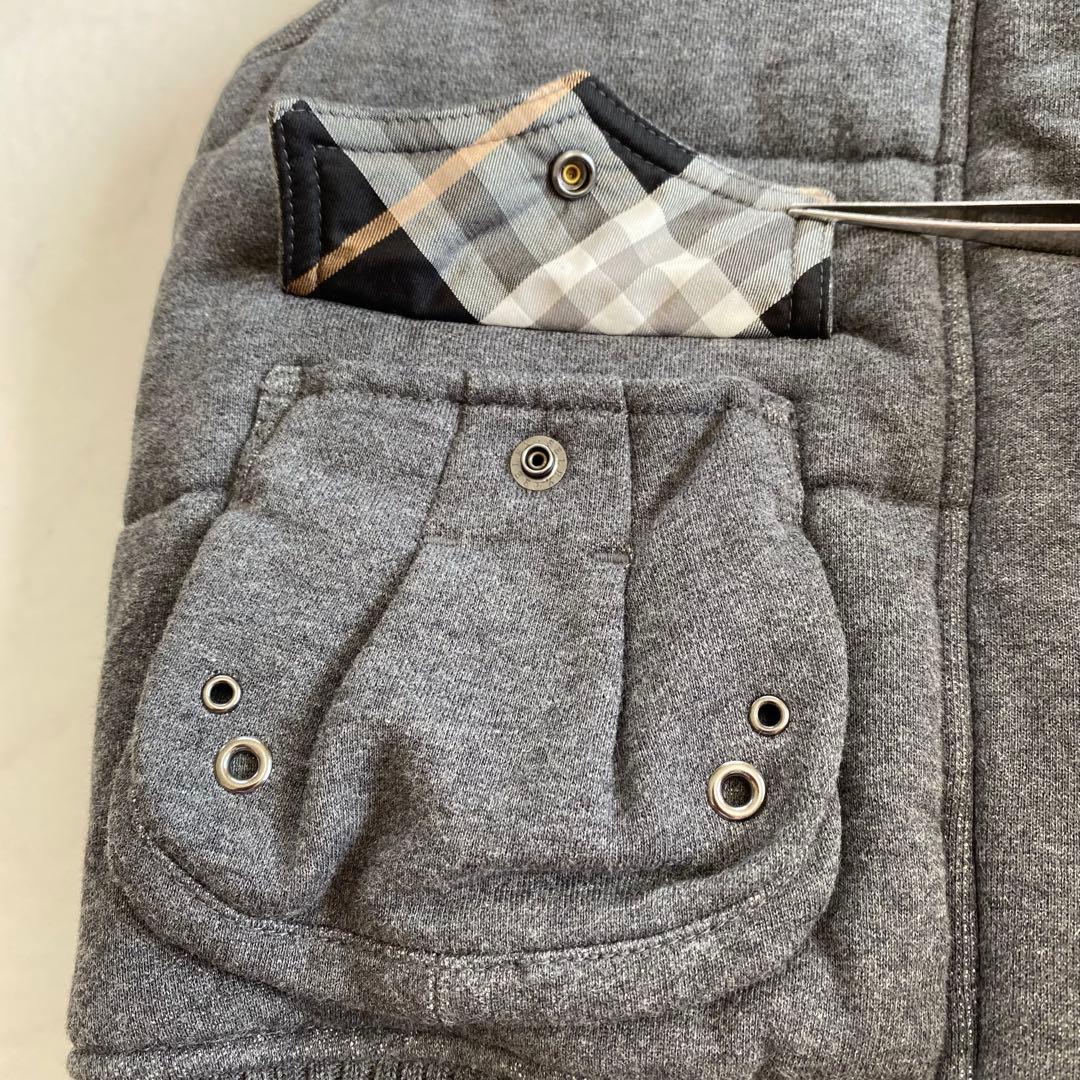 新品タグ付き★BURBERRY ダウンベスト フード ノバチェック ロゴ刺繡38
