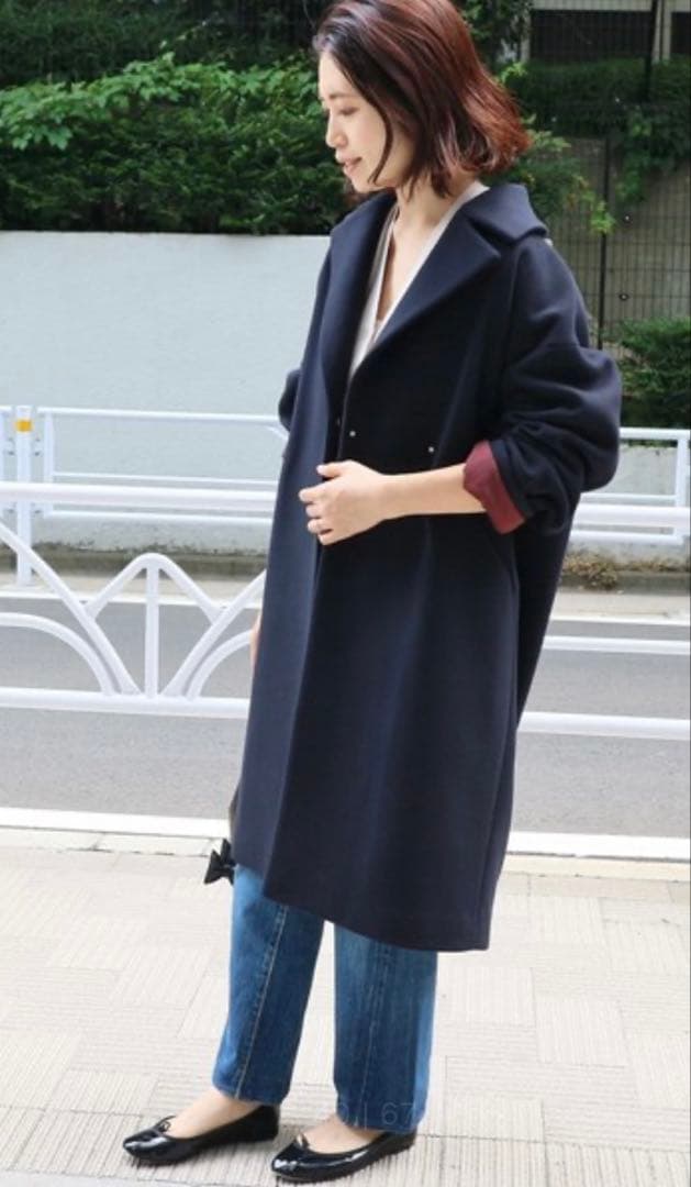 イエナ MANTECO オーバーチェスターコート ネイビー