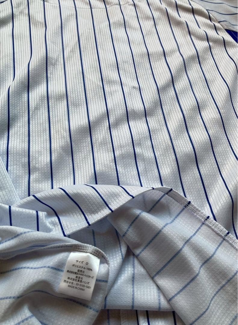 横浜DeNAベイスターズ　背番号なし　旧ホーム　ユニフォーム　Oサイズ