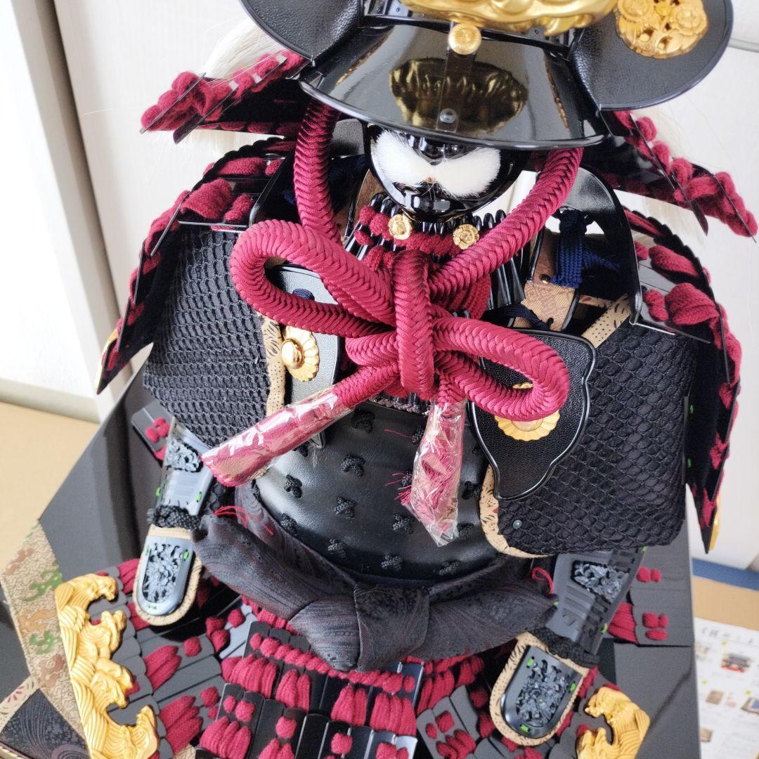 美品　平安　豊久作　伊予札胴丸鎧　武田信玄　鎧兜　飾り　大型　台座　収納箱