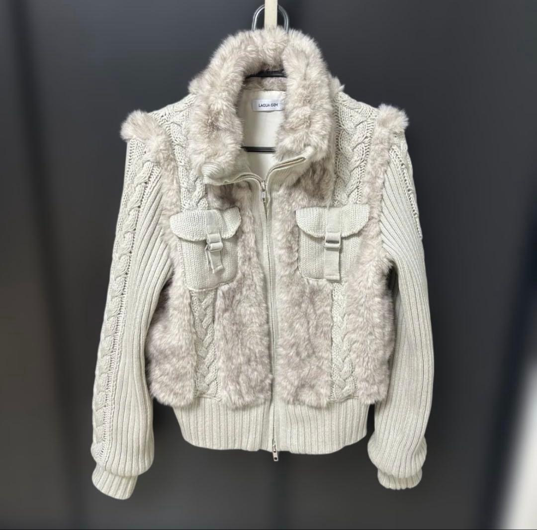 LAGUA GEM ラグアジェム ファーブルゾン ニット