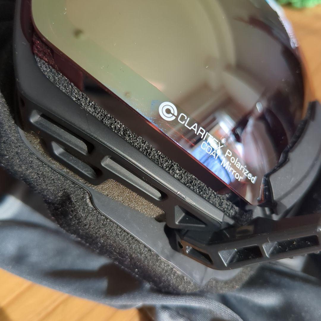 SWANS スキーゴーグル 青/黒 収納袋付き