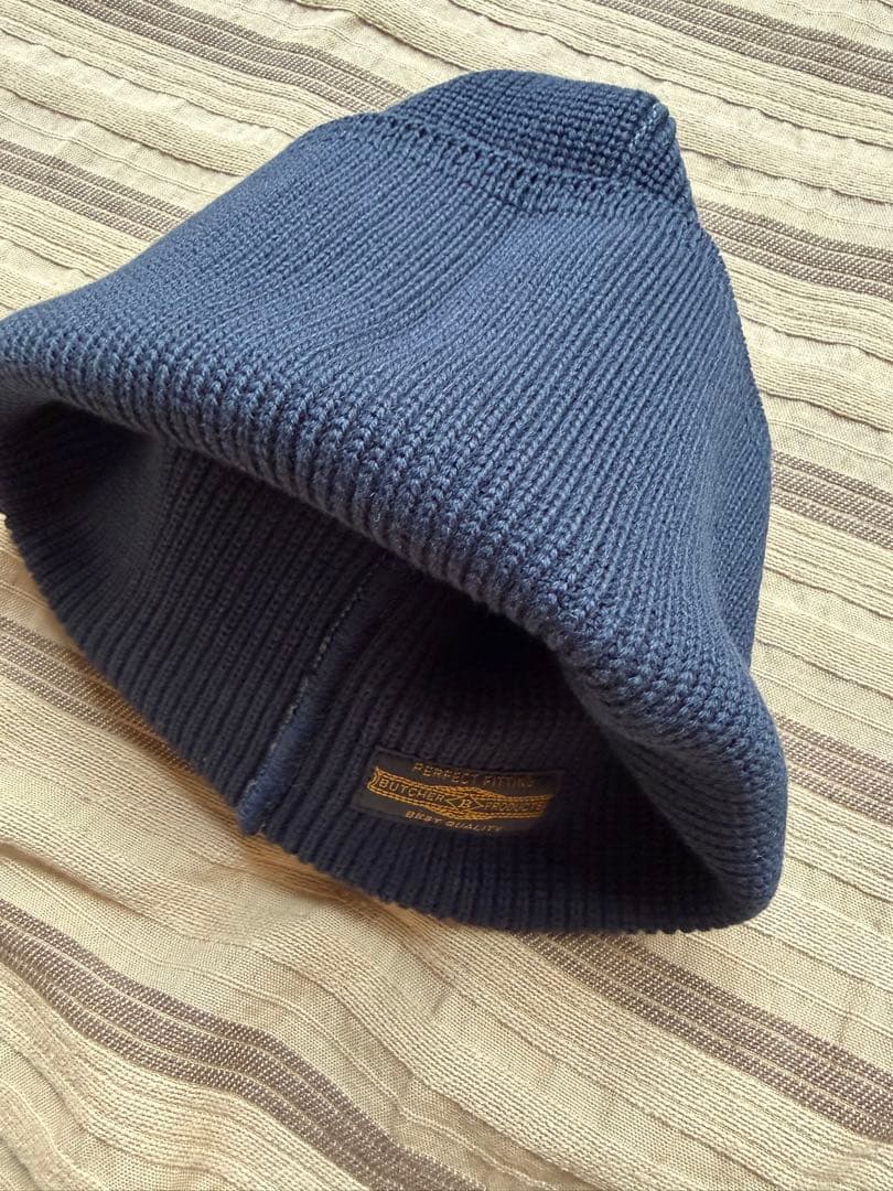 専用ブッチャープロダクツネイビー ニットキャップ アットラスト