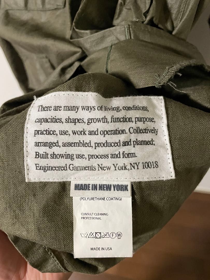 ENGINEERED GARMENTS ミリタリージャケット L オリーブ