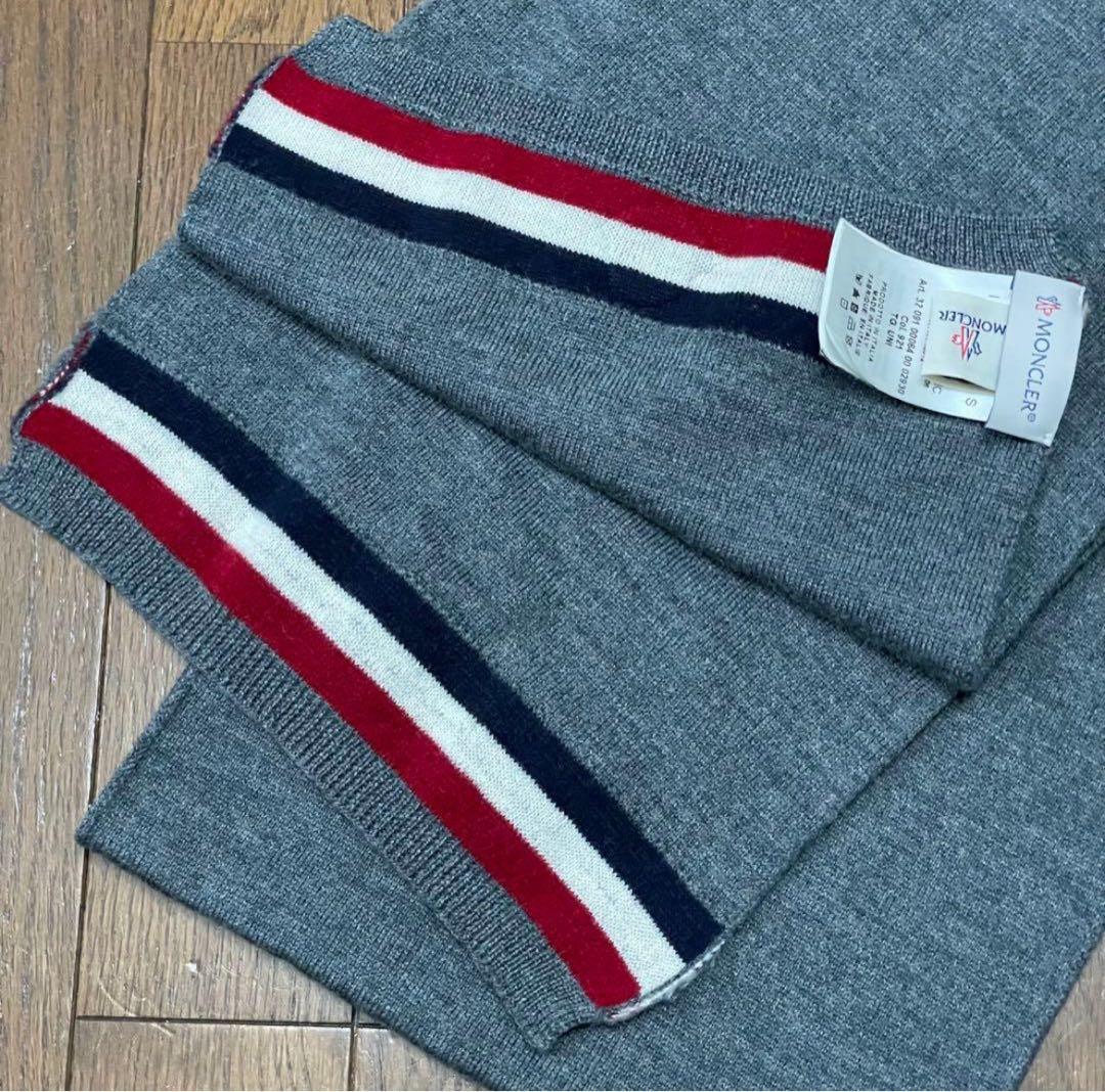 美品 モンクレール トリコロール マフラー ユニセックス