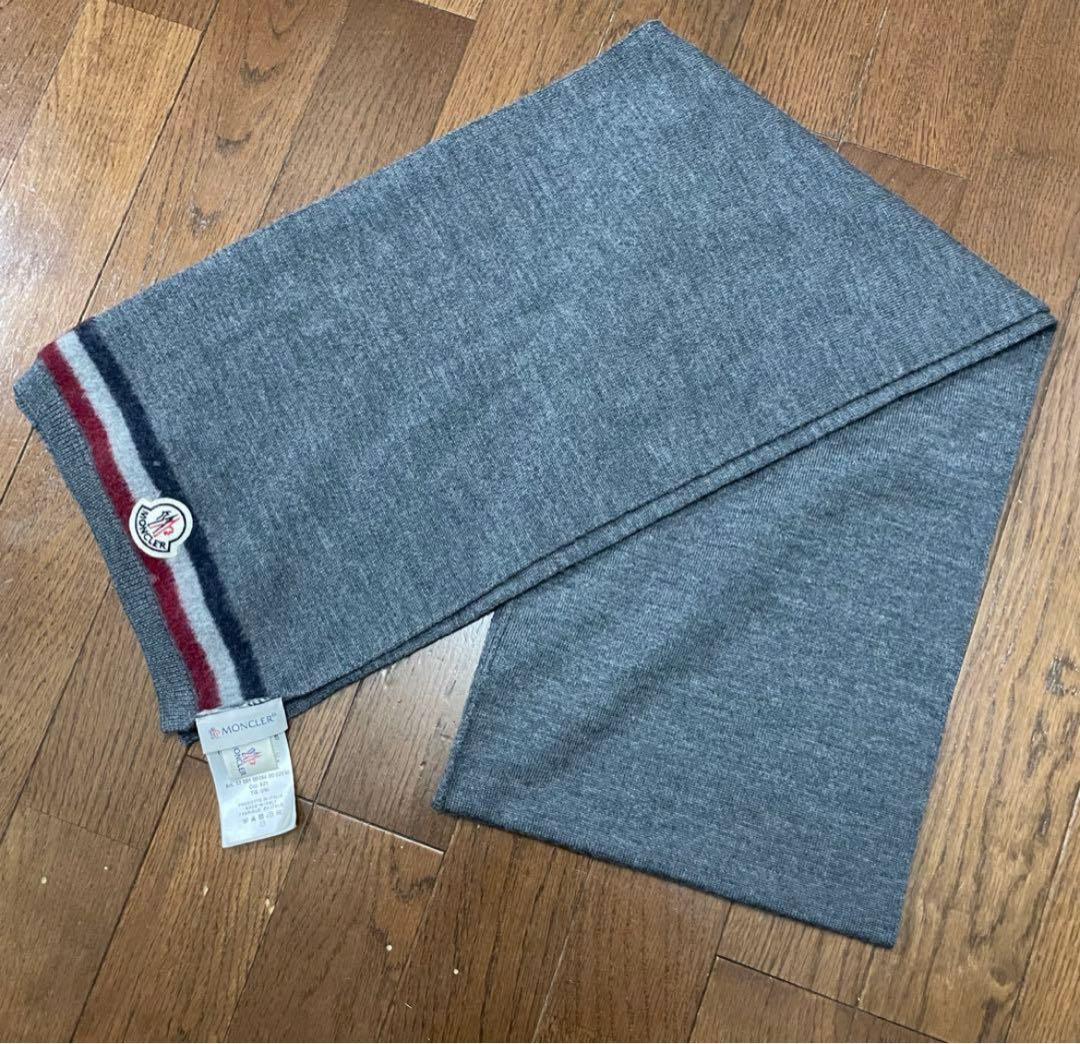 美品 モンクレール トリコロール マフラー ユニセックス