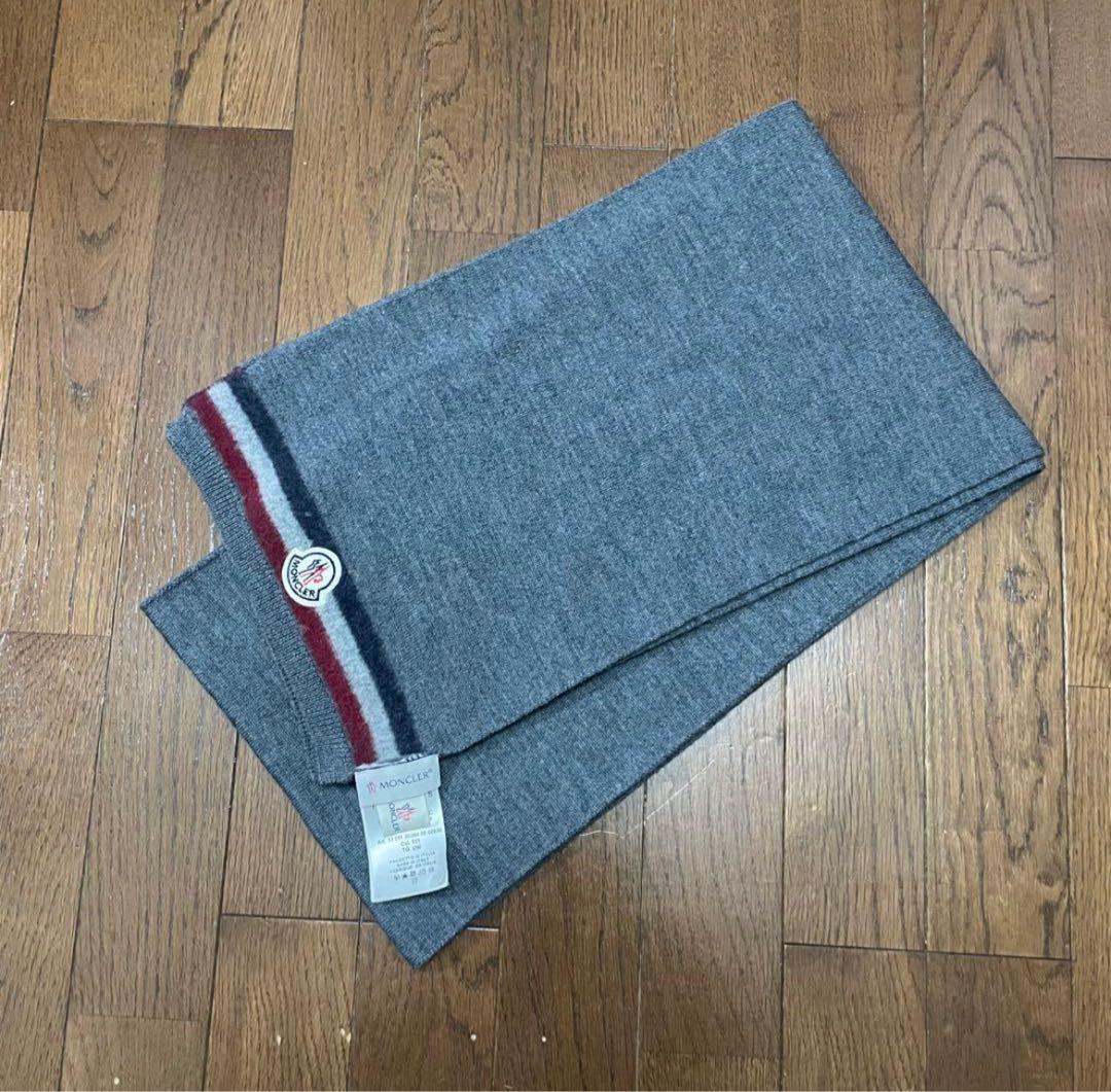 美品 モンクレール トリコロール マフラー ユニセックス