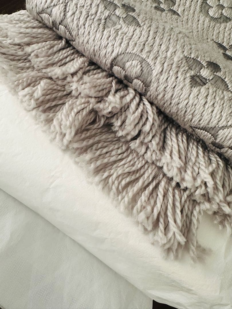 LOUIS VUITTON ヴィトン グレー マフラー エシャルプ ロゴマニア