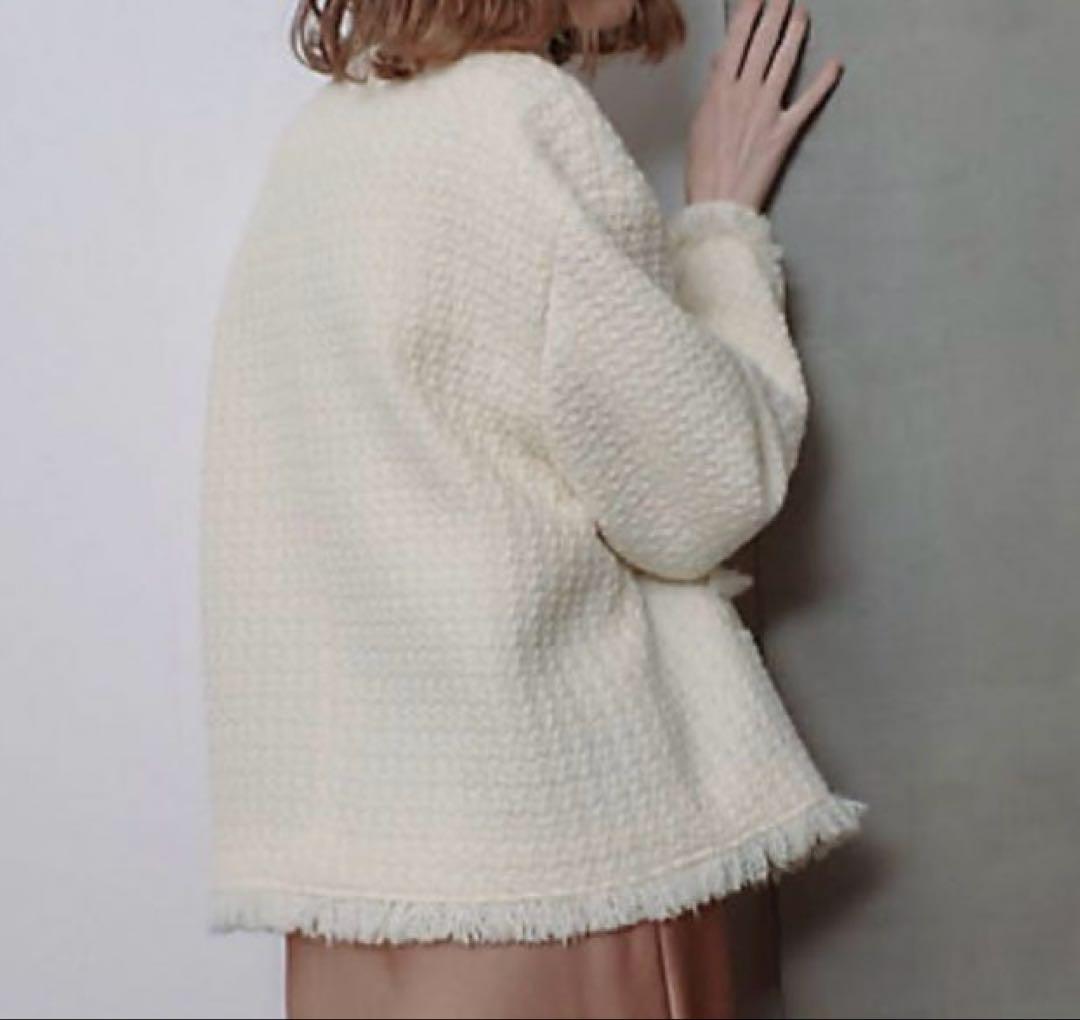 美品　アルアバイル ロービングツイードクルーネックジャケット